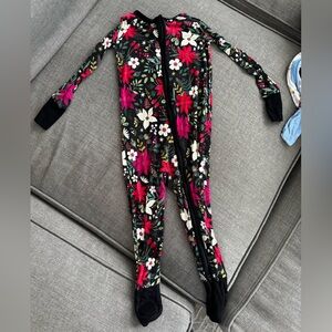Floral Black and Red Jumpsuit